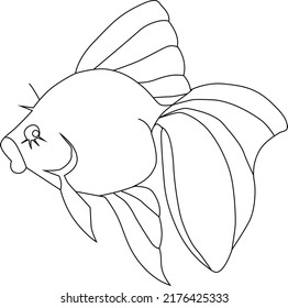 A Cute Gold Fish Vector Art Eps Format 