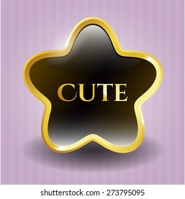 Cute gold shiny star