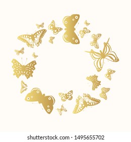 Golden Butterfly Images Stock Photos Vectors Shutterstock