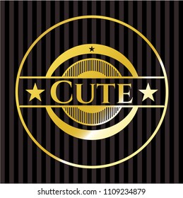 Cute golden emblem