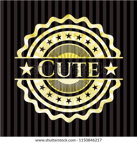 Cute golden emblem