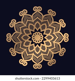 Cute Golden Mandala Design Background