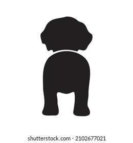 cute Golden Retriever pet dog species silhouette vector illustration design eps.10