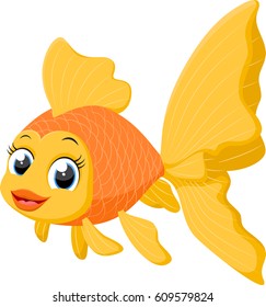 Cute goldfish cartoon 