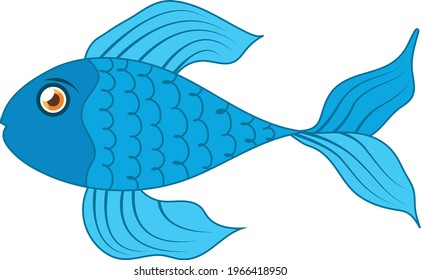 Caricatura de peces dorados, arte vectorial e ilustración