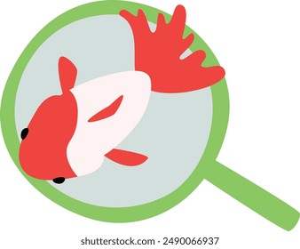 Solo Pintura Cute Goldfish Scooping