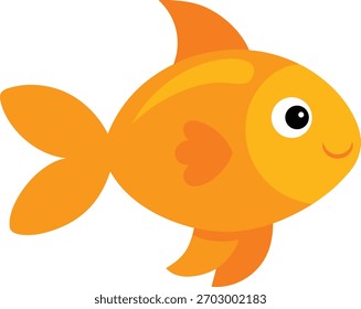 ilustração artística vetor goldfish bonito
