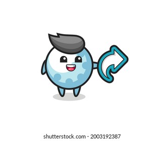 cute golf hold social media share symbol , cute style design for t shirt, sticker, logo element