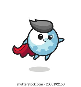cute golf superhero character is flying , cute style design for t shirt, sticker, logo element