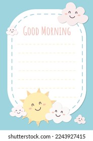 Cute Good morning card - Message - To-do List 