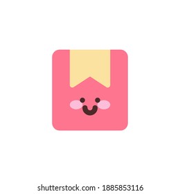 Casilla de artículos recortados Icono plano de envío, logotipo e ilustración Vector