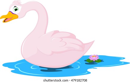 cute goose cartoon posing