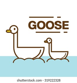 Cute Goose Vector