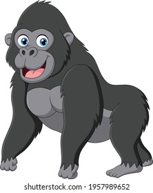 Cute Gorilla cartoon animal vector illustration