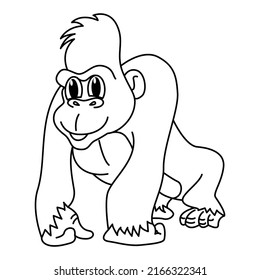 gorilla clip art black and white