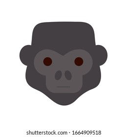 Cute gorilla cartoon flat style icon design, Animal zoo life nature character childhood and adorable theme Vector illustration