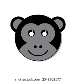 Cute Gorilla Face Illustration, Adorable Animal Design