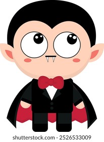 Cute, goth vampire with expressions, collection, stick Fun Emotions, vampire looking up, sarcastic