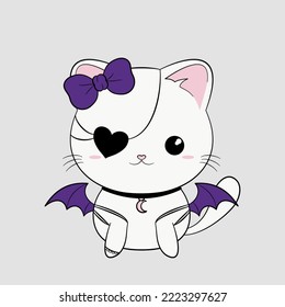 Cute gothic cat and