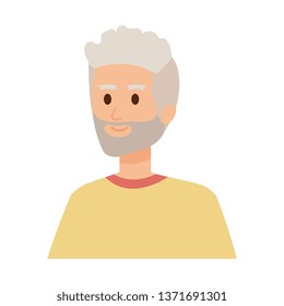 cute grandfather avatar character