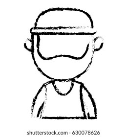 cute grandfather avatar character