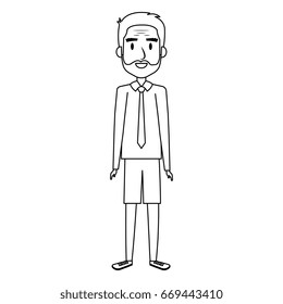 cute grandfather avatar character