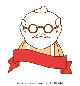 cute grandfather avatar character