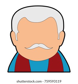 cute grandfather avatar character