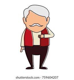 cute grandfather avatar character