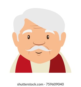 cute grandfather avatar character