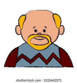 Cute grandfather cartoon