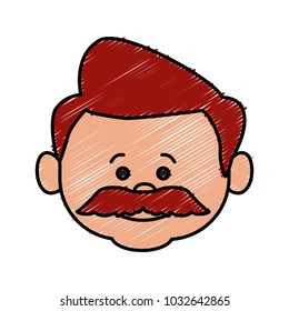Cute grandfather cartoon