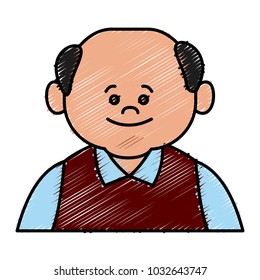 Cute grandfather cartoon