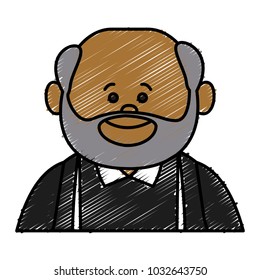 Cute grandfather cartoon