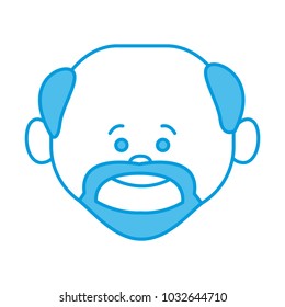 Cute grandfather cartoon