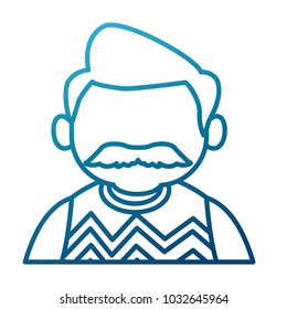 Cute grandfather cartoon