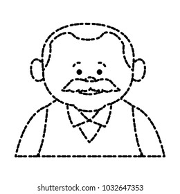 Cute grandfather cartoon