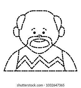 Cute grandfather cartoon