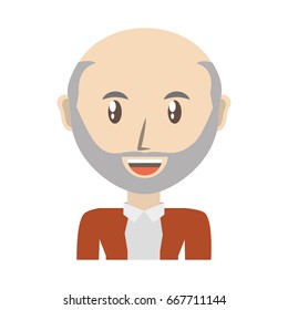 Cute grandfather cartoon