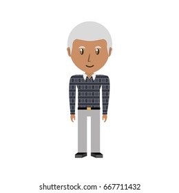 Cute grandfather cartoon