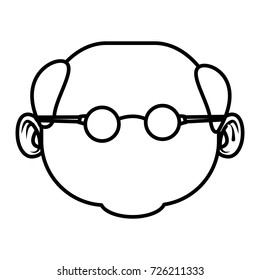 Cute grandfather cartoon