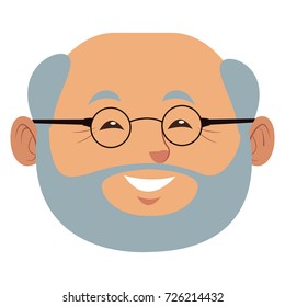 Cute grandfather cartoon