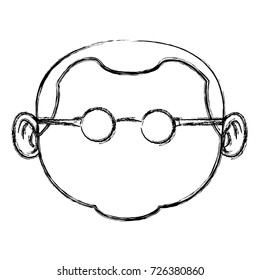 Cute grandfather cartoon