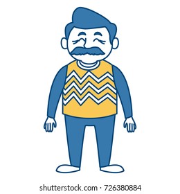 Cute grandfather cartoon