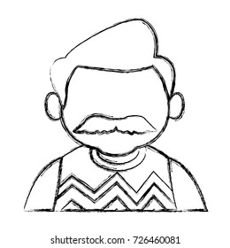 Cute grandfather cartoon