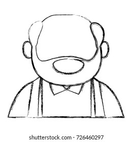 Cute grandfather cartoon