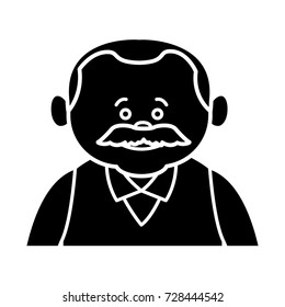 Cute grandfather cartoon