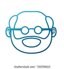 Cute grandfather cartoon
