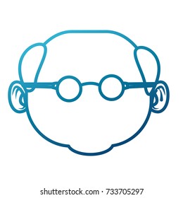 Cute grandfather cartoon