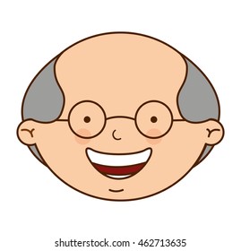 cute grandfather character icon vector illustration graphic